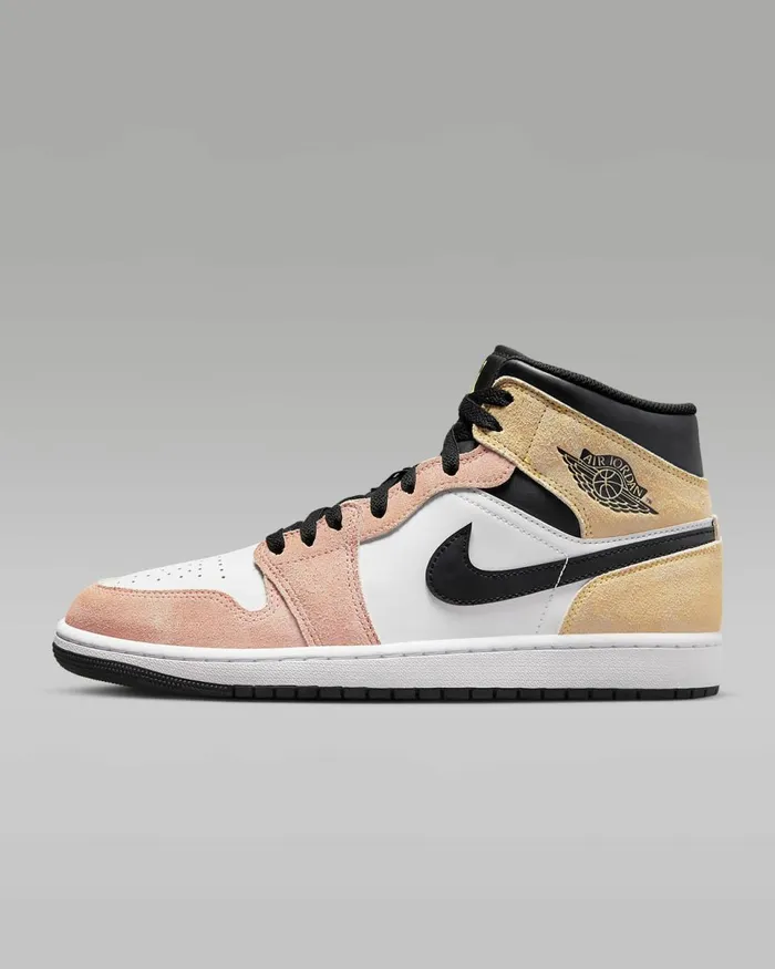 Men Air Jordan 1 Mid Se Magic Emberwhiteblacksundial Nike Jordan
