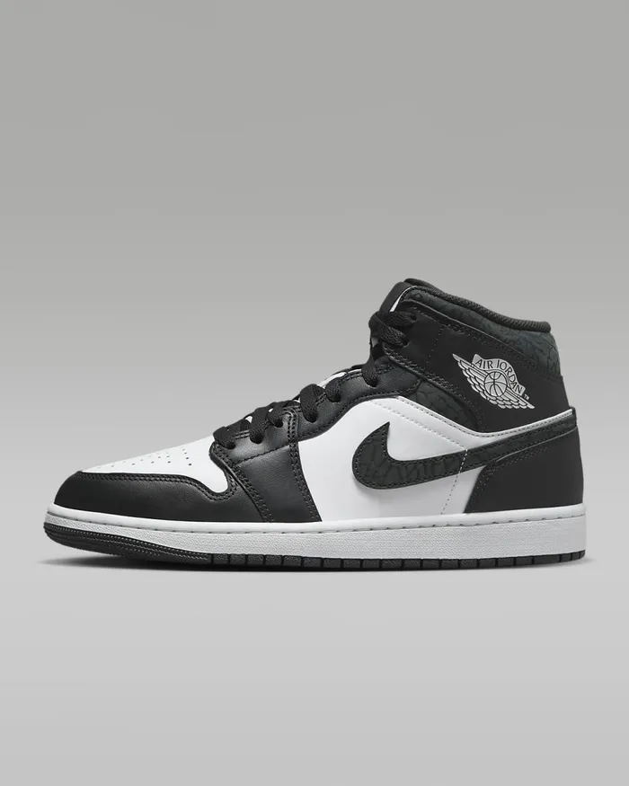 Men Air Jordan 1 Mid Se Offnoirwhiteblackblack Nike Jordan
