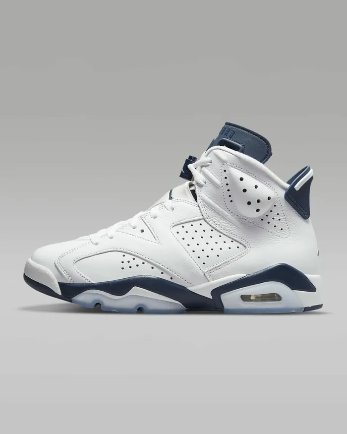 Men Air Jordan 6 Retro Whitemidnight Navy Nike Lifestyle