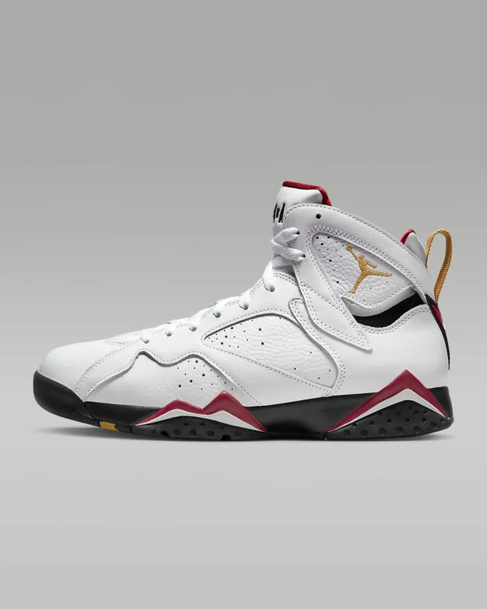Men Air Jordan 7 Retro Whitecardinal Redchutneyblack Nike Lifestyle