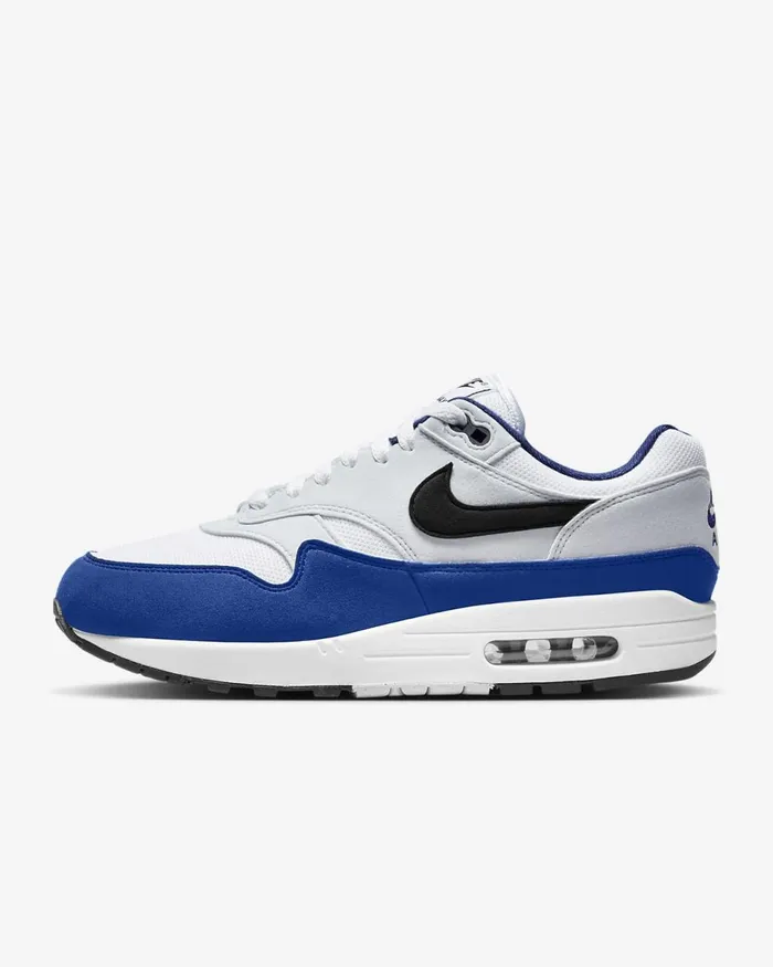 Men Air Max 1 Whitedeep Royal Bluepure Platinumblack Nike Lifestyle