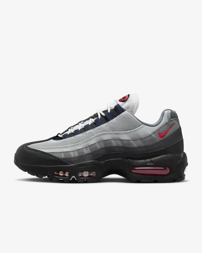 Men Air Max 95 Blackanthracitesmoke Greytrack Red Nike Lifestyle