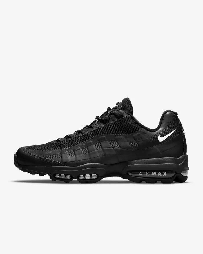 Men Air Max 95 Ultra Blackmetallic Silverwhite Nike Lifestyle