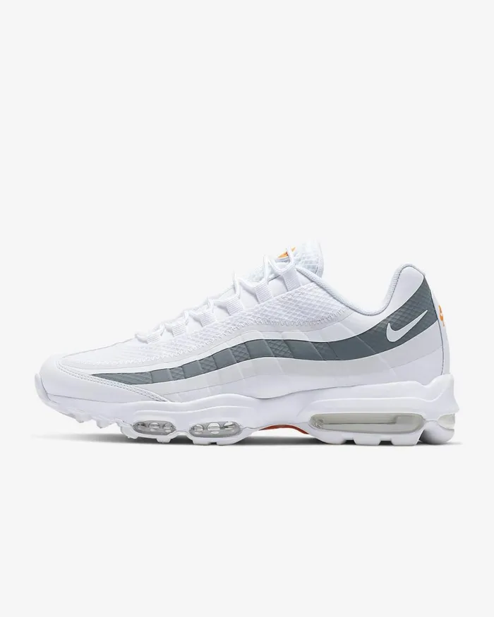 Men Air Max 95 Ultra Whitecool Greytotal Orangewhite Nike Lifestyle