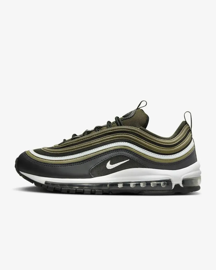 Men Air Max 97 Medium Olivesequoiablacklight Silver Nike Lifestyle