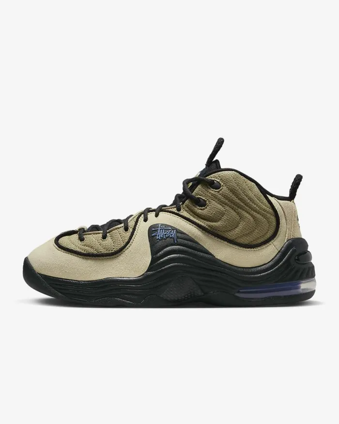 Men Air Penny 2 X Stssy Rattanlimestoneblack Nike Lifestyle