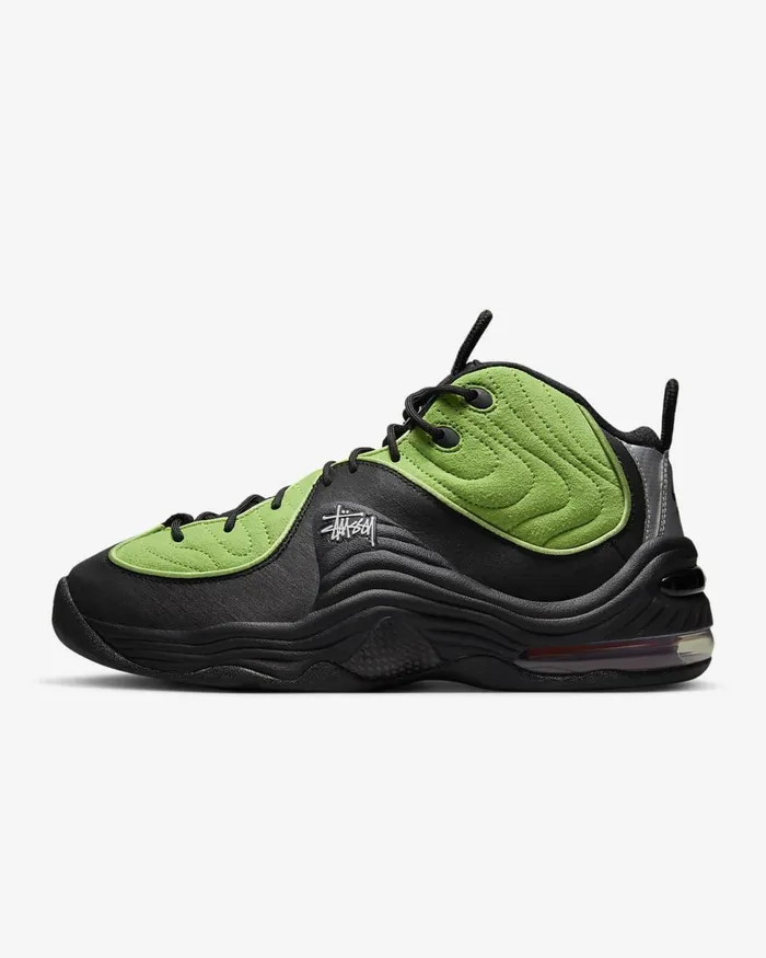 Men Air Penny 2 X Stssy Vivid Greenblackblack Nike Lifestyle