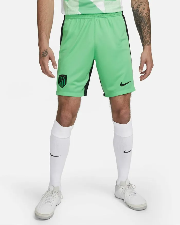 Men Atltico Madrid 202324 Stadium Third Spring Greenblackblack Nike Shorts