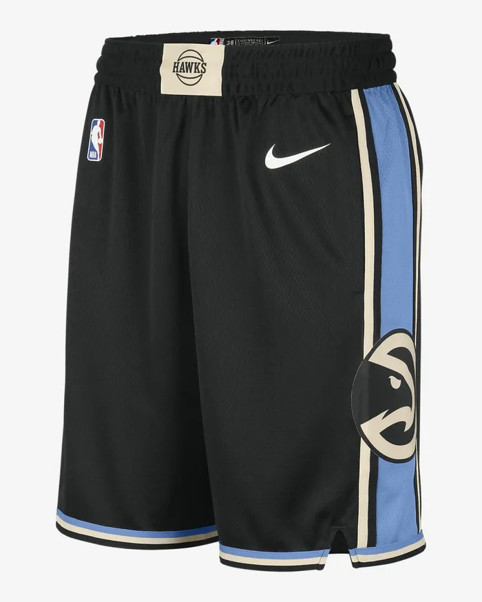 Men Atlanta Hawks City Edition 202324 Blackwhite Nike Shorts