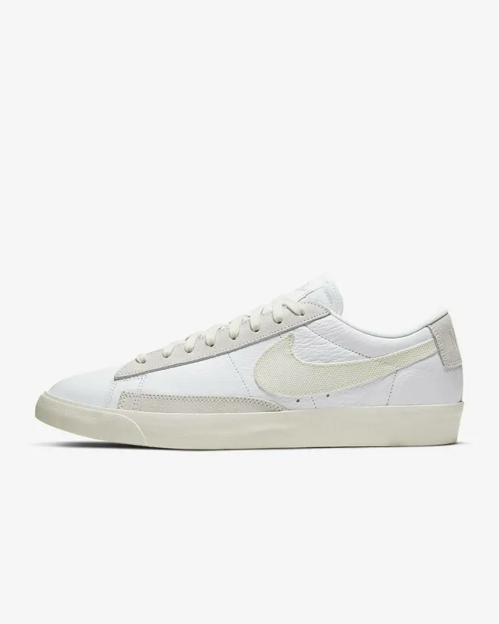 Men Blazer Low Leather Whiteplatinum Tintsail Nike Lifestyle
