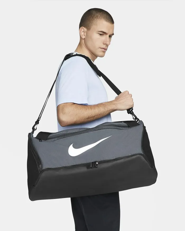 Men Brasilia 95 Iron Greyblackwhite Nike Bags And Backpacks