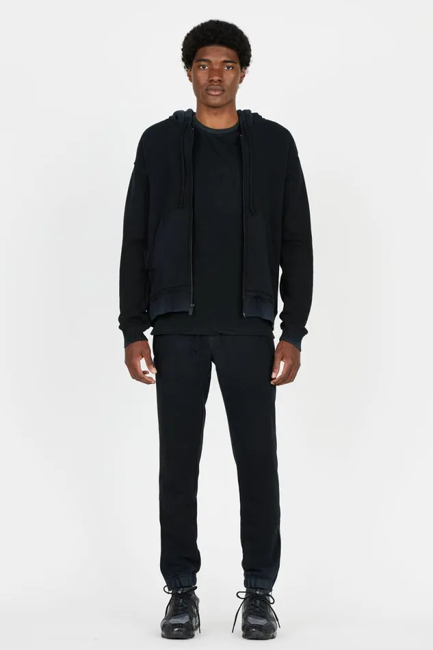 Men Bronx Zip Hoodie Vintage Black COTTON CITIZEN Sweatshirts
