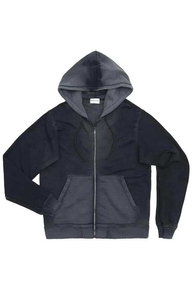 Men Bronx Zip Hoodie Vintage Black COTTON CITIZEN Sweatshirts
