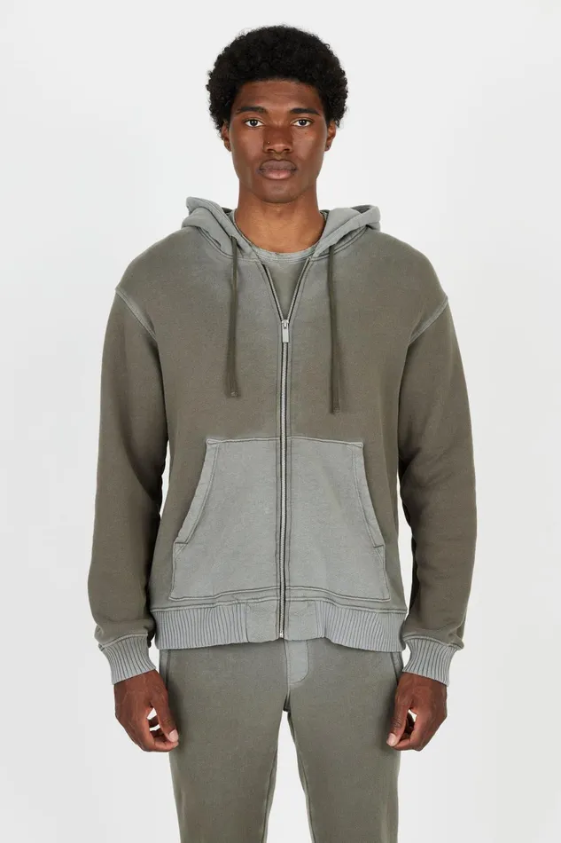 Men Bronx Zip Hoodie Vintage Taupe COTTON CITIZEN Sweatshirts