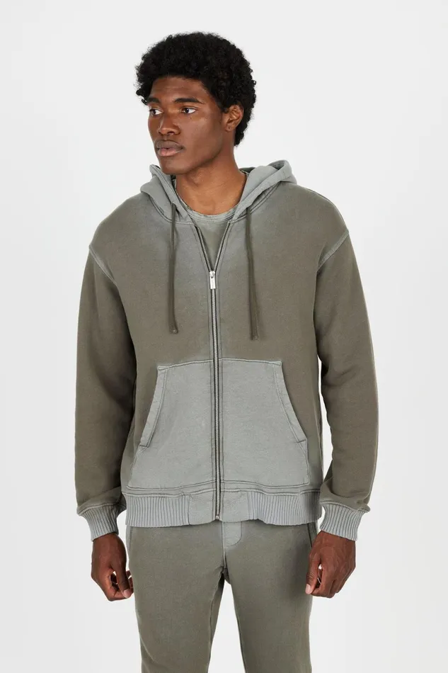 Men Bronx Zip Hoodie Vintage Taupe COTTON CITIZEN Sweatshirts Men Bronx Zip Hoodie Vintage Taupe COTTON CITIZEN Sweatshirts