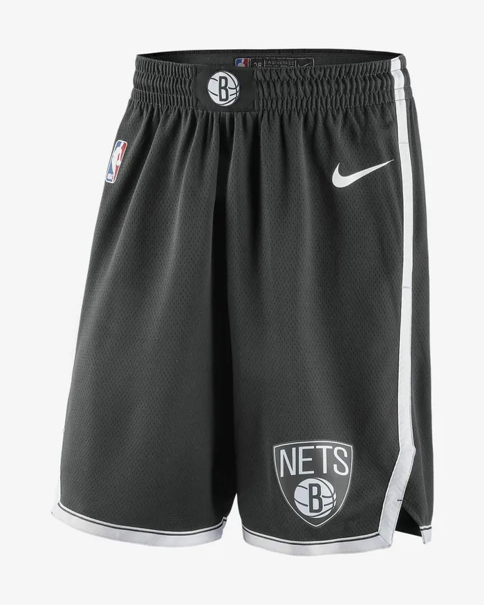 Men Brooklyn Nets Icon Edition Blackwhite Nike Shorts