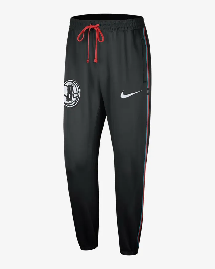 Men Brooklyn Nets Showtime City Edition Black Nike Trousers And Tights