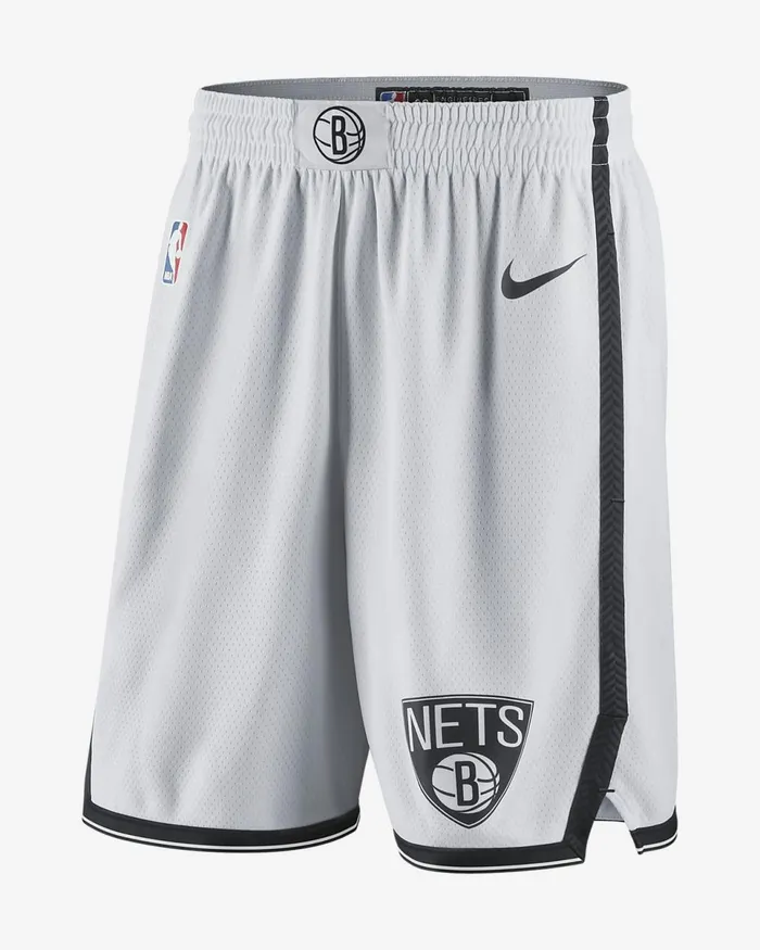 Men Brooklyn Nets Whiteblack Nike Shorts