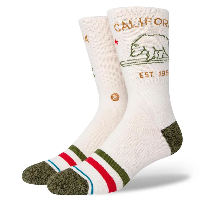Men California Republic 2 Crew Socks Offwhite Stance Crew