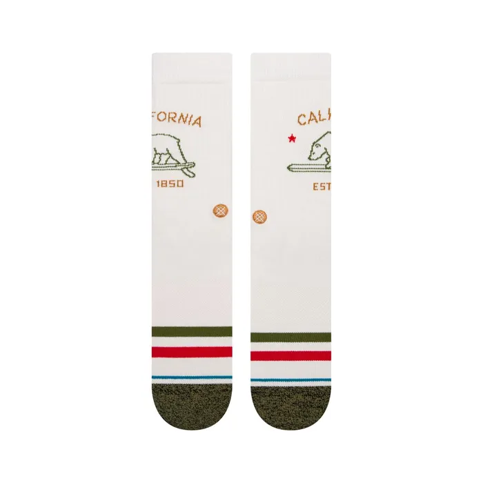 Men California Republic 2 Crew Socks Offwhite Stance Crew