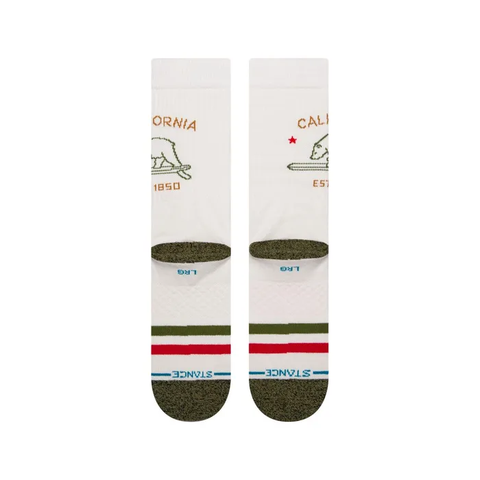 Men California Republic 2 Crew Socks Offwhite Stance Crew