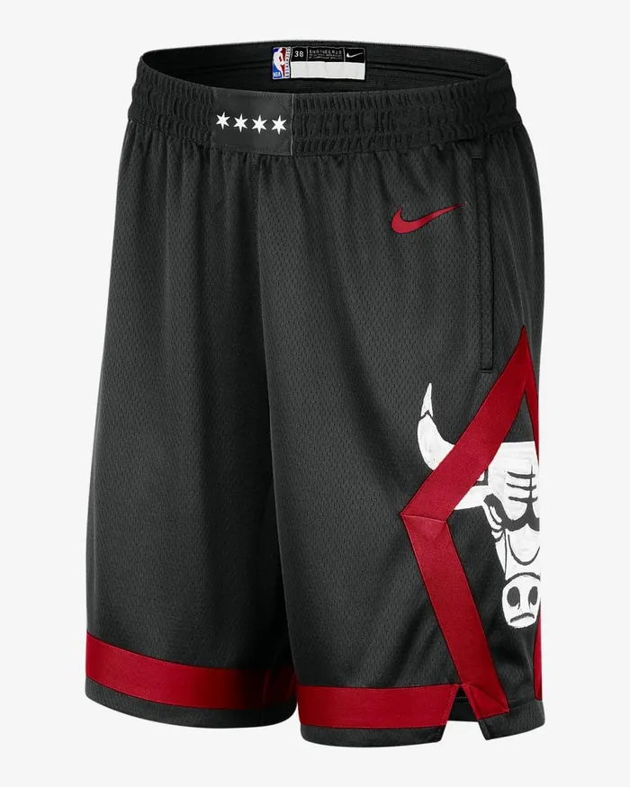 Men Chicago Bulls 202324 City Edition Blackuniversity Reduniversity Red Nike Shorts