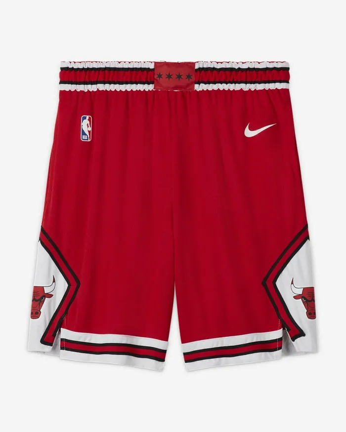 Men Chicago Bulls Icon Edition University Redwhitewhite Nike Shorts