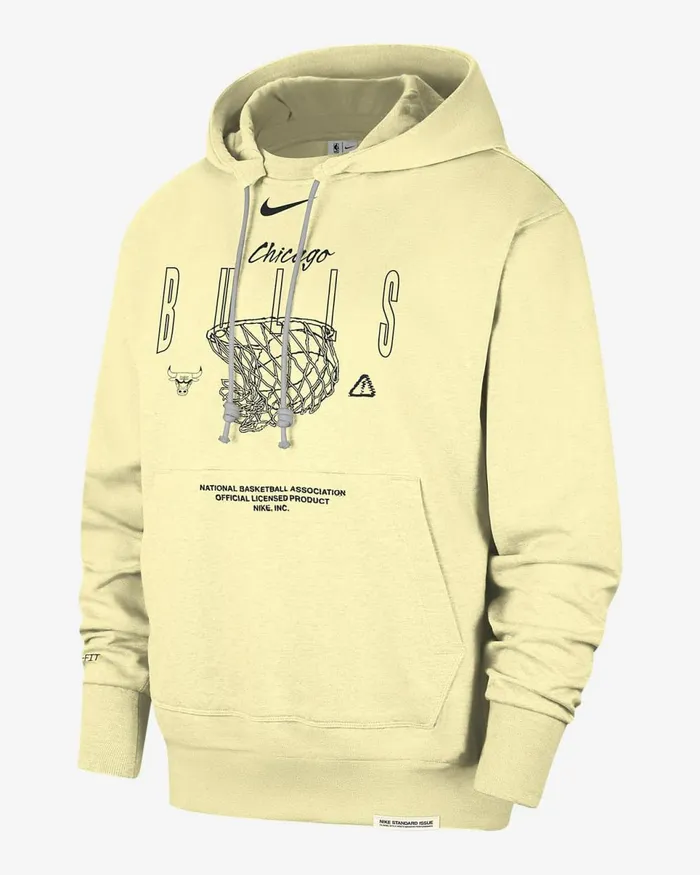 Men Chicago Bulls Standard Issue Alabaster Nike Hoodies And Sweatshirts