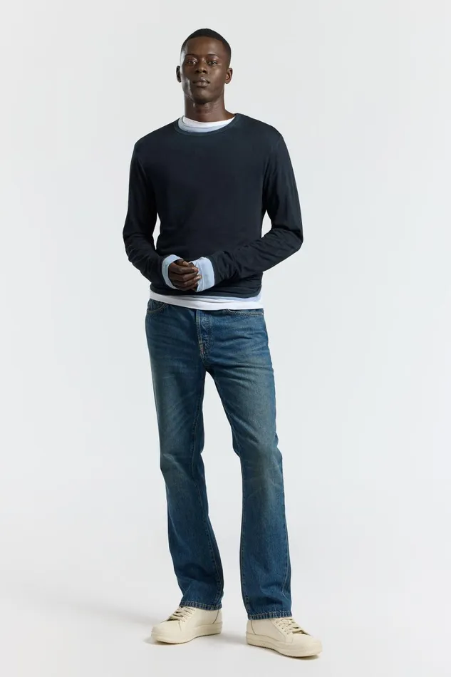 Men Classic Crew Long Sleeve Shirt Vintage Black COTTON CITIZEN Shirts Men Classic Crew Long Sleeve Shirt Vintage Black COTTON CITIZEN Shirts