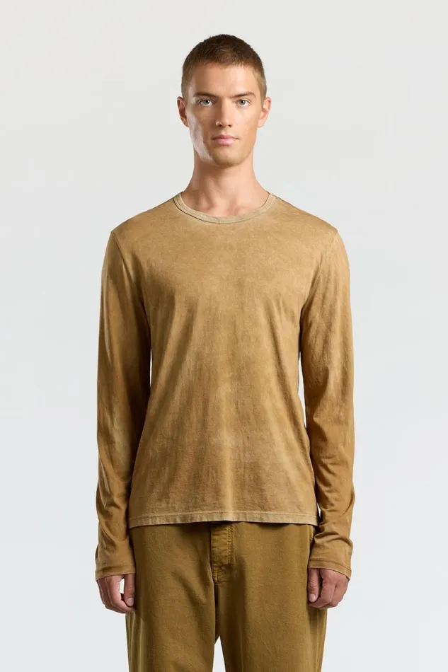 Men Classic Crew Long Sleeve Shirt Vintage Burnt Honey COTTON CITIZEN Shirts