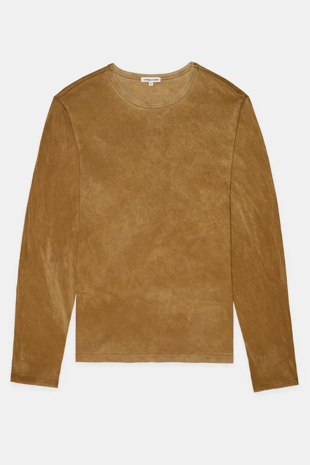 Men Classic Crew Long Sleeve Shirt Vintage Burnt Honey COTTON CITIZEN Shirts Men Classic Crew Long Sleeve Shirt Vintage Burnt Honey COTTON CITIZEN Shirts