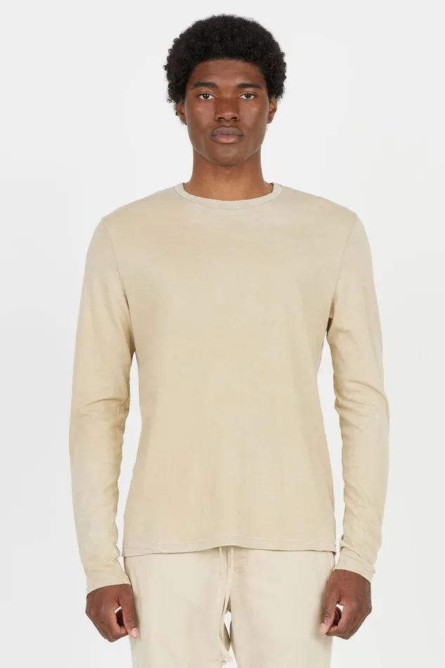 Men Classic Crew Long Sleeve Shirt Vintage Cashew COTTON CITIZEN Shirts