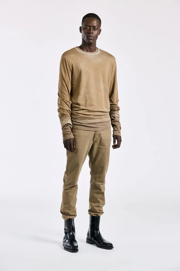 Men Classic Crew Long Sleeve Shirt Vintage Chai COTTON CITIZEN Shirts Men Classic Crew Long Sleeve Shirt Vintage Chai COTTON CITIZEN Shirts