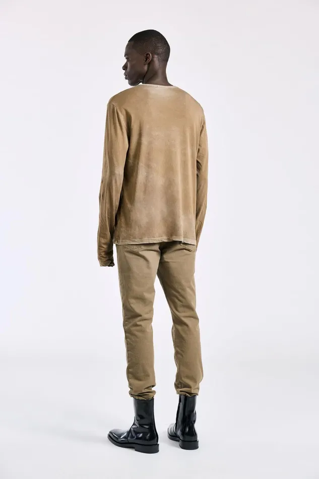 Men Classic Crew Long Sleeve Shirt Vintage Chai COTTON CITIZEN Shirts Men Classic Crew Long Sleeve Shirt Vintage Chai COTTON CITIZEN Shirts