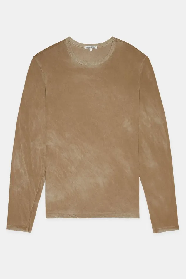 Men Classic Crew Long Sleeve Shirt Vintage Chai COTTON CITIZEN Shirts Men Classic Crew Long Sleeve Shirt Vintage Chai COTTON CITIZEN Shirts