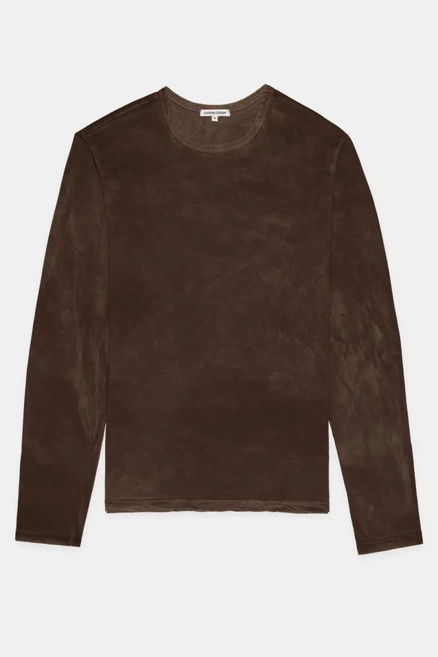Men Classic Crew Long Sleeve Shirt Vintage Espresso COTTON CITIZEN Shirts Men Classic Crew Long Sleeve Shirt Vintage Espresso COTTON CITIZEN Shirts