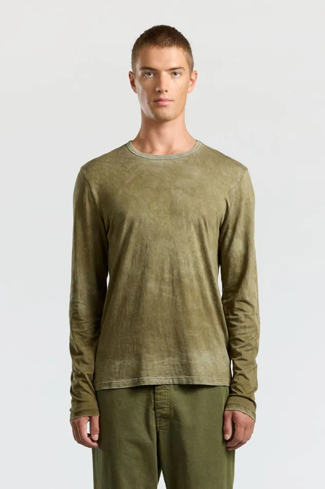 Men Classic Crew Long Sleeve Shirt Vintage Fern COTTON CITIZEN Shirts