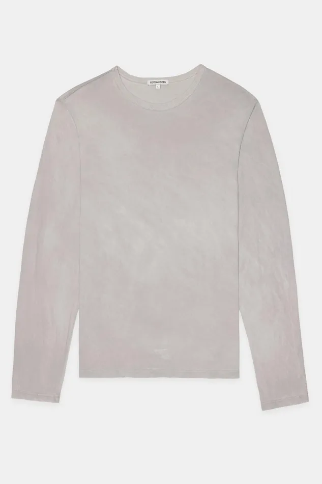 Men Classic Crew Long Sleeve Shirt Vintage Silver COTTON CITIZEN Shirts Men Classic Crew Long Sleeve Shirt Vintage Silver COTTON CITIZEN Shirts