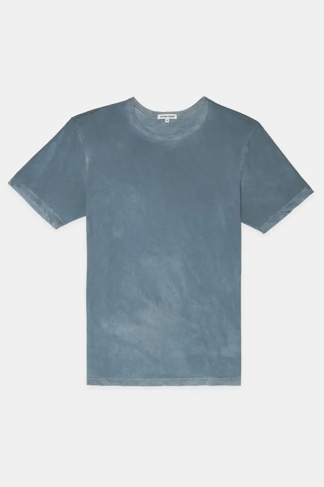 Men Classic Crewneck Tee Vintage Azul COTTON CITIZEN TShirts Men Classic Crewneck Tee Vintage Azul COTTON CITIZEN TShirts