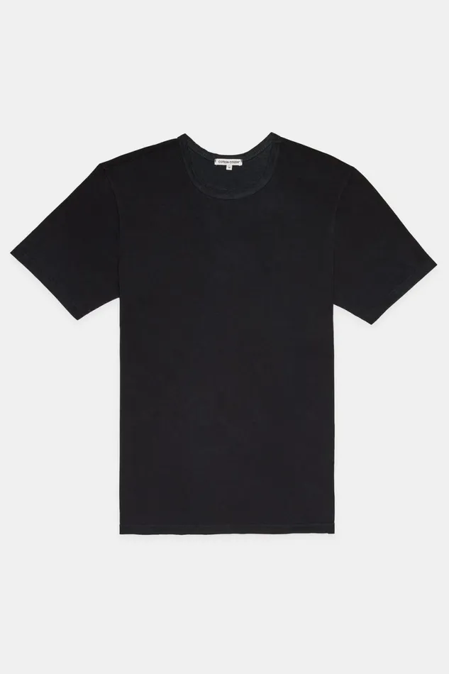 Men Classic Crewneck Tee Vintage Black COTTON CITIZEN TShirts Men Classic Crewneck Tee Vintage Black COTTON CITIZEN TShirts