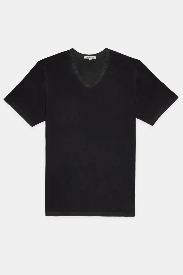 Men Classic VNeck Tee Vintage Black COTTON CITIZEN TShirts Men Classic VNeck Tee Vintage Black COTTON CITIZEN TShirts