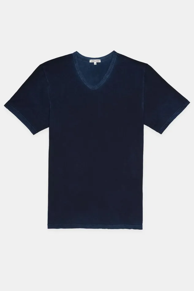 Men Classic VNeck Tee Vintage Navy COTTON CITIZEN TShirts Men Classic VNeck Tee Vintage Navy COTTON CITIZEN TShirts