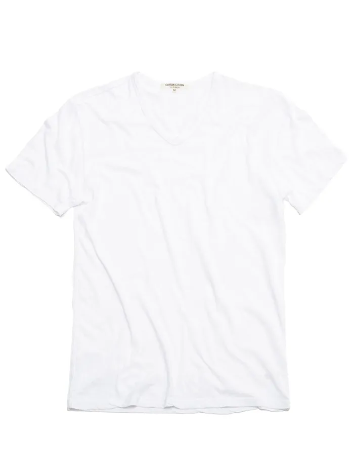 Men Classic VNeck Tee White COTTON CITIZEN TShirts Men Classic VNeck Tee White COTTON CITIZEN TShirts
