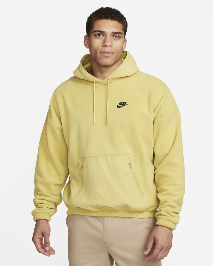 Men Club Fleece Buff Goldblack Nike Hoodies And Sweatshirts