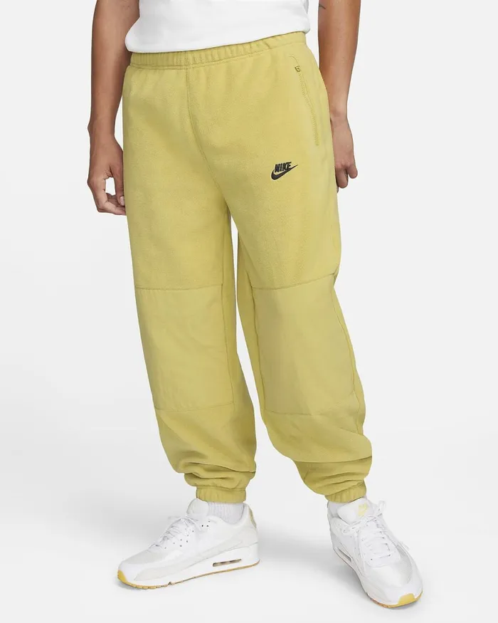 Men Club Fleece Buff Goldblack Nike Trousers And Tights