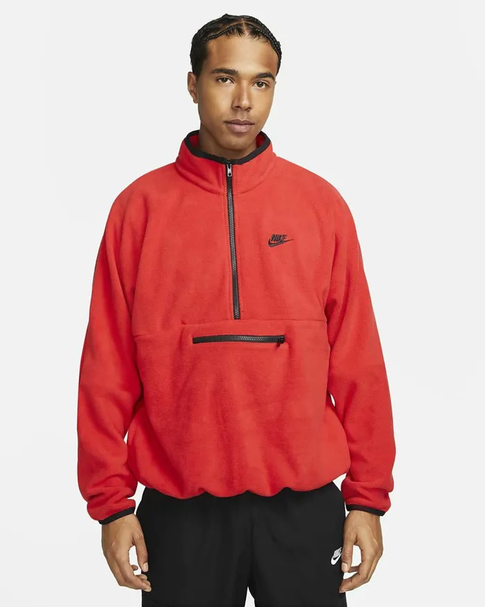 Men Club Fleece University Redblack Nike Hoodies And Sweatshirts