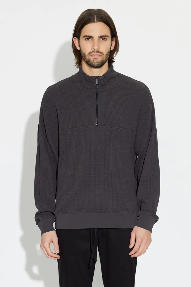 Men Cooper Half Zip Thermal Charcoal COTTON CITIZEN Shirts