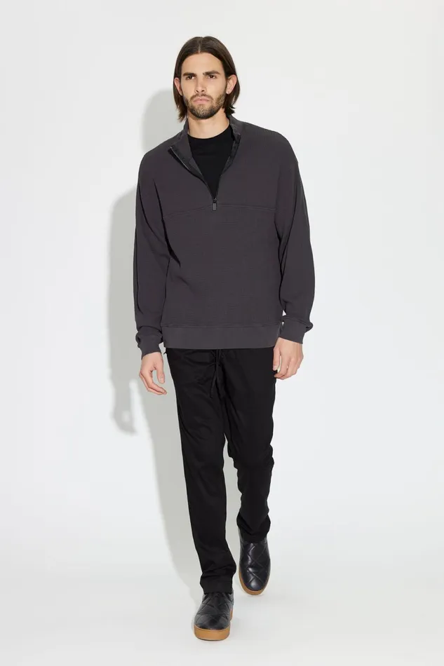 Men Cooper Half Zip Thermal Charcoal COTTON CITIZEN Shirts Men Cooper Half Zip Thermal Charcoal COTTON CITIZEN Shirts