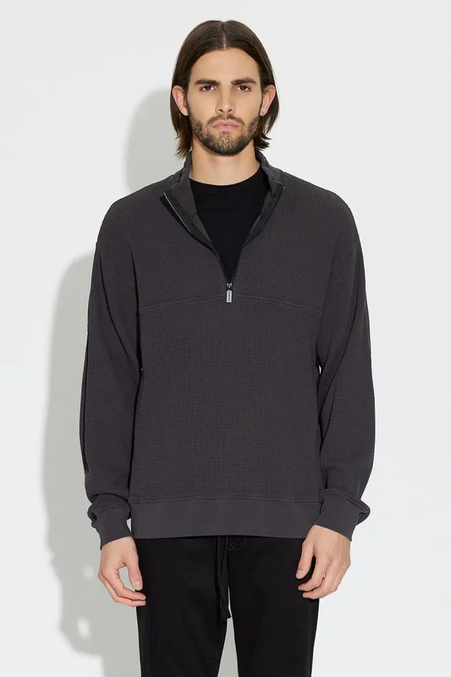 Men Cooper Half Zip Thermal Charcoal COTTON CITIZEN Shirts Men Cooper Half Zip Thermal Charcoal COTTON CITIZEN Shirts