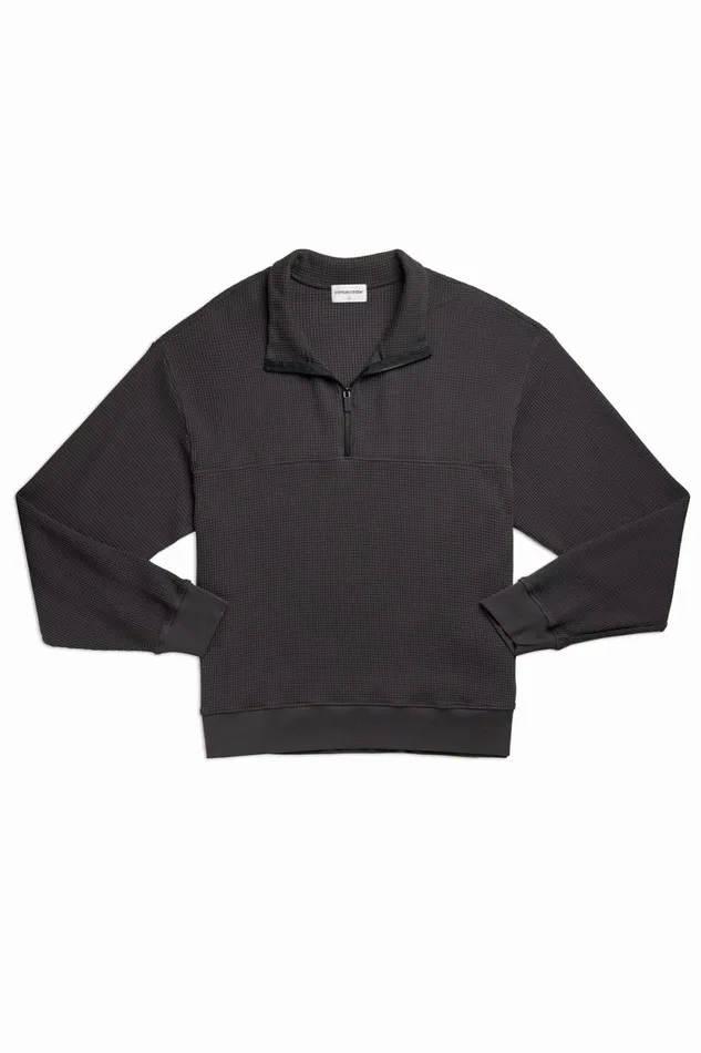 Men Cooper Half Zip Thermal Charcoal COTTON CITIZEN Shirts Men Cooper Half Zip Thermal Charcoal COTTON CITIZEN Shirts